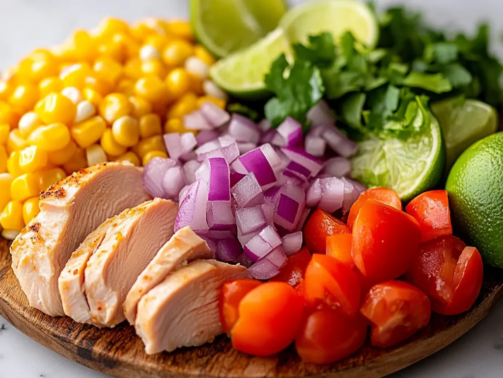 7 Minute Chicken Corn and Avocado Salad Weeknight Go To 2