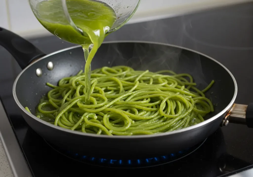 how do you reheat green spaghetti
