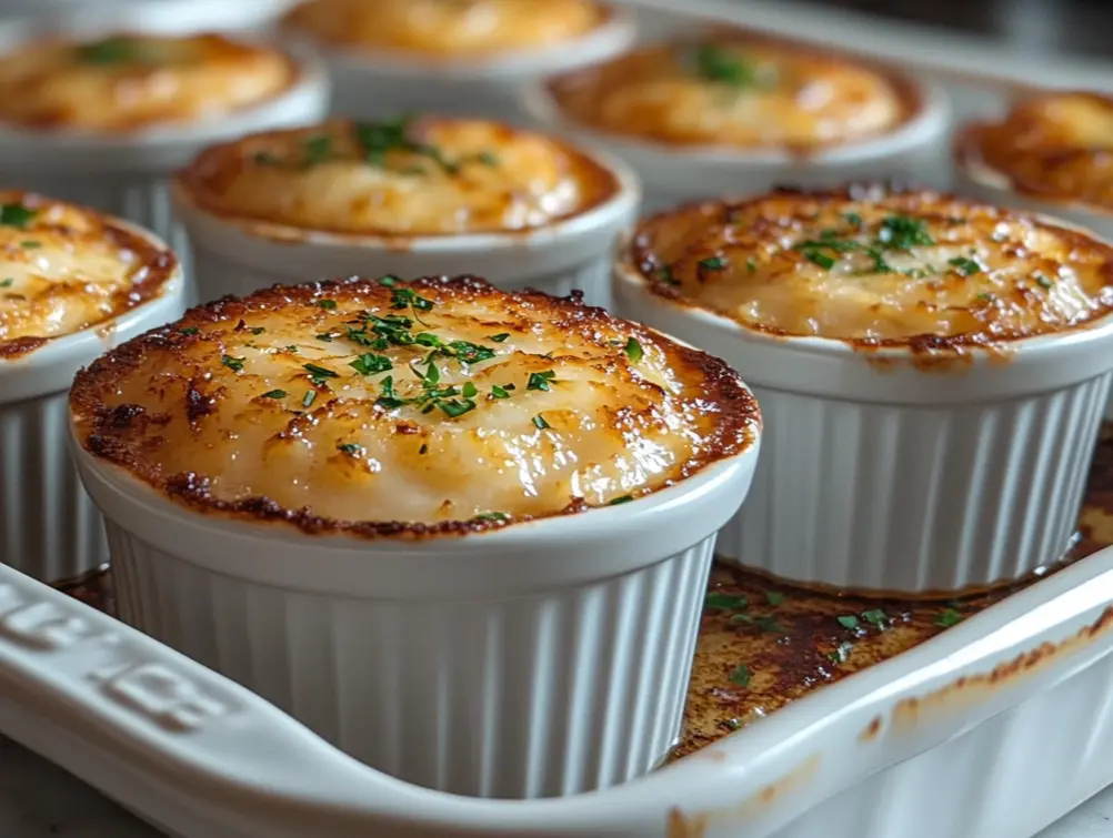 Crab brulee recipe, last step of water bath